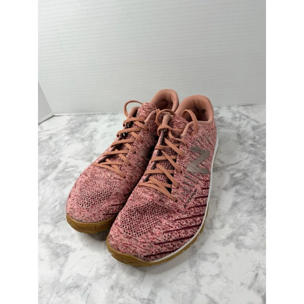 New Balance Women's Minimus  wx20VS7 Sz 9.5  Pink Barefoot Knit Running Sneaker